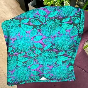 green and purple LulaRoe pencil skirt